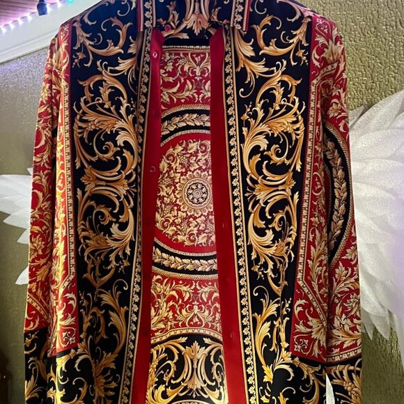 Versace Heritage Fit Silk Shirt 40 175/88A - Picture 2 of 13
